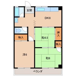 第２山川マンションの物件間取画像